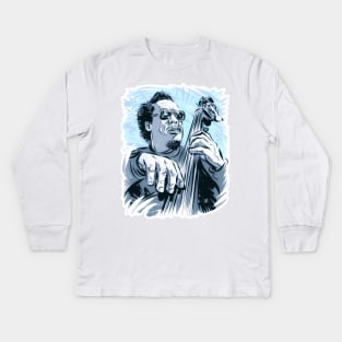 Charles Mingus - An illustration by Paul Cemmick Kids Long Sleeve T-Shirt